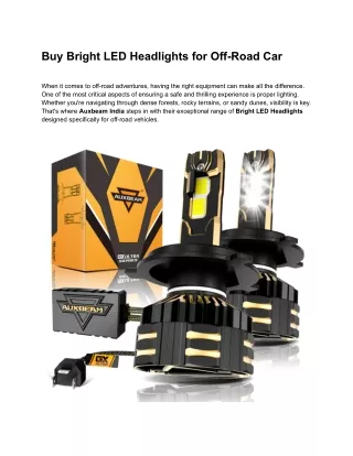 Buy Bright LED Headlights for Off-Road Car