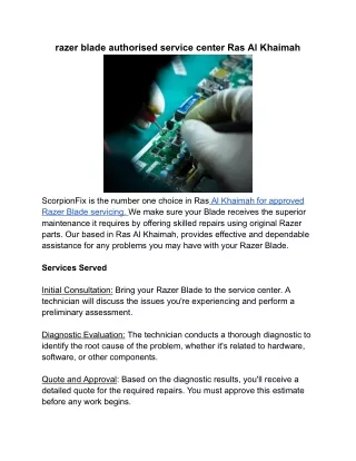 razer blade authorised service center Ras Al Khaimah