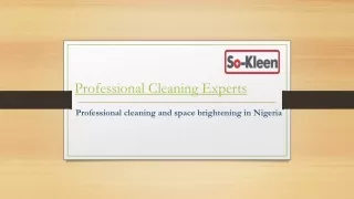 Top-Rated Cleaning Business in Nigeria: Expert Solutions for Homes and Offices