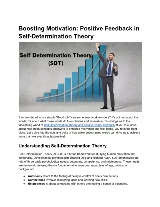 Boosting Motivation_ Positive Feedback in Self-Determination Theory