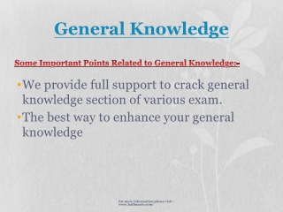 Increase your general knowledge