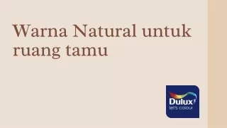 Warna natural untuk ruang ruang tamu