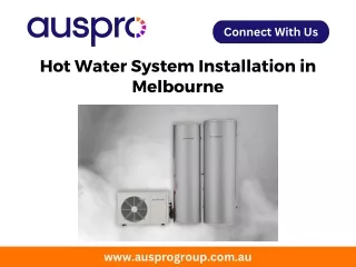 Hot Water System Installation in Melbourne