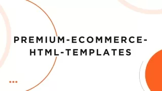 Elevate Your Storefront with Premium eCommerce HTML Templates