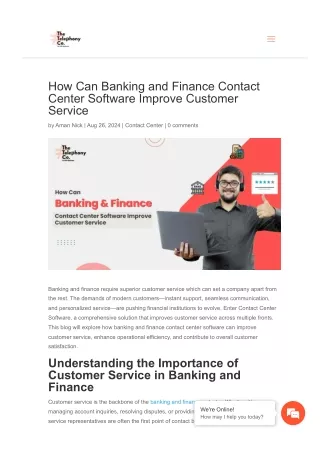 Banking and Finance Contact Center Software