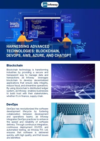 Harnessing Advanced Technologies with Jaiinfoway
