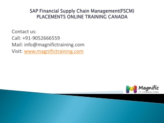 Sap Financial Supply Chain Management(FSCM)canada