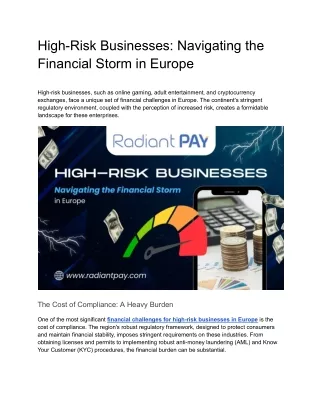 High-Risk Businesses_ Navigating the Financial Storm in Europe