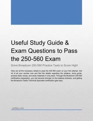 Useful Study Guide & Exam Questions to Pass the 250-560 Exam