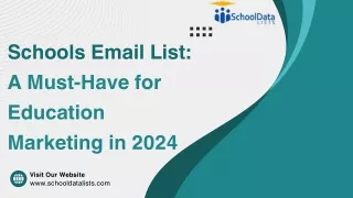 Schools Email List A Must Have for Education Marketing in 2024