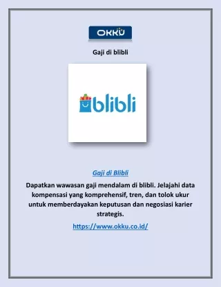 Gaji di blibli