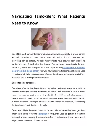 pdf Navigating Tamoxifen_ What Patients Need to Know