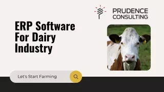 ERP Software For Dairy Industry
