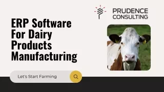 ERP Software For Dairy Products Manufacturing