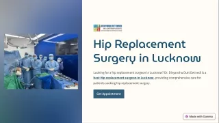 Hip Replacement Surgery in Lucknow | Dr. Divyanshu Dutt Dwivedi