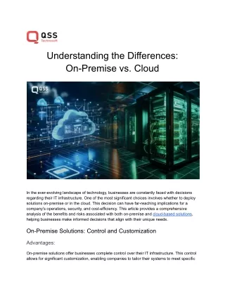 On-Premise vs. Cloud_ A Comprehensive Analysis of Benefits and Risks