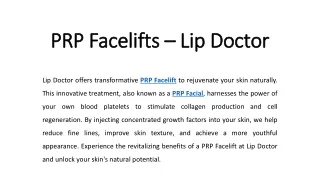 PRP Facelifts