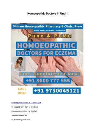 Homeopathic Doctors in Undri