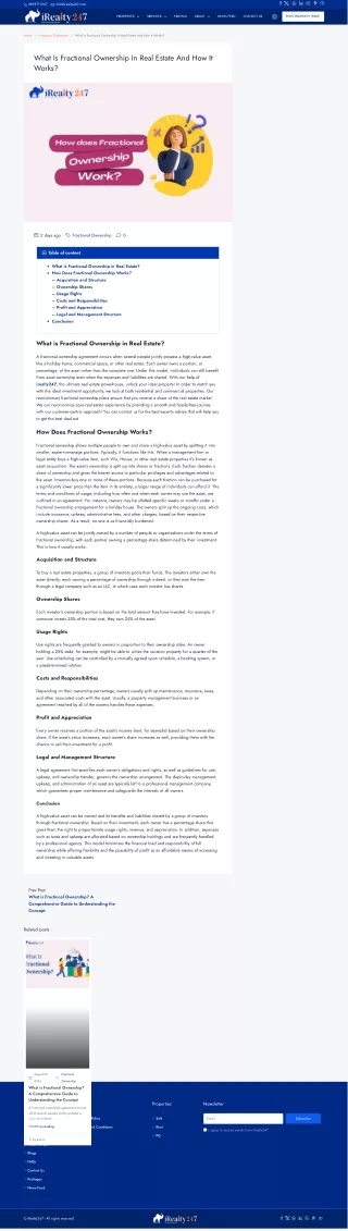 Fractional Ownership In Real Estate How It Work