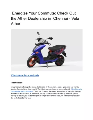 _Energize Your Commute_ Check Out the Ather Dealership in  Chennai - Vela Ather