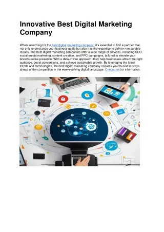 Innovative Best Digital Marketing Company