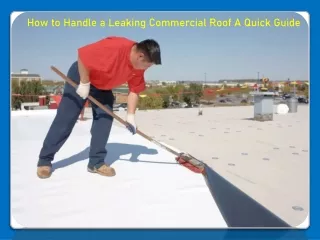 How to Handle a Leaking Commercial Roof A Quick Guide