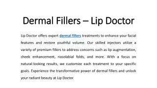 Dermal Fillers