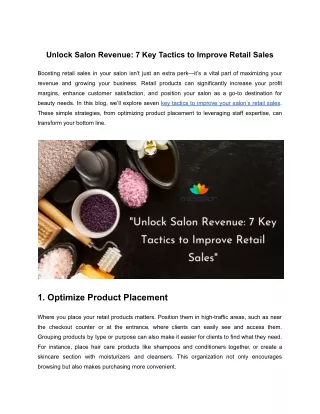 Unlock Salon Revenue_ 7 Key Tactics to Improve Retail Sales