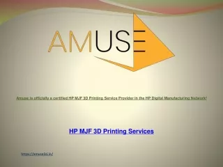 Amuse is officially a certified HP MJF 3D Printing Service Provider in the HP Digital Manufacturing Network!