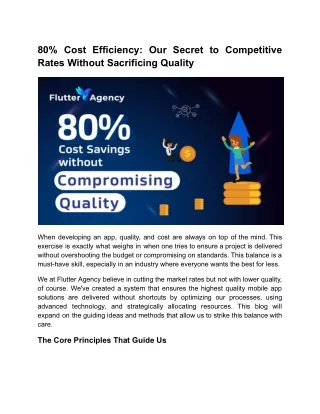 80% Cost Efficiency - Competitive Rates, No Quality Sacrifice