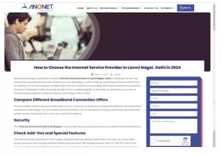 How to Select the Best Internet Service Provider in Geeta Colony, Delhi in 2024
