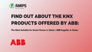 KNX Products  ABB supplier in saudi arabia -- AMPS Electric Trading