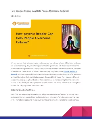 How psychic Reader Can Help People Overcome Failures_