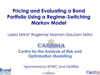Pricing and Evaluating a Bond Portfolio Using a Regime-Switching Markov Model