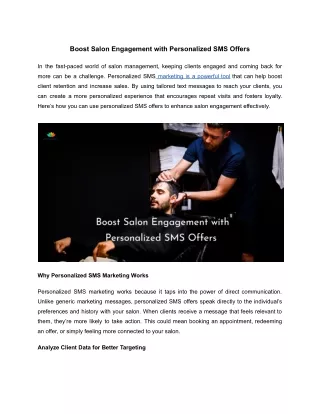 Boost Salon Engagement with Personalized SMS Offers