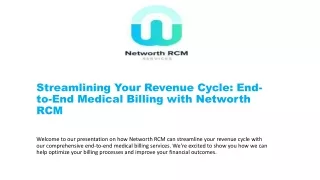 end to end medical billing services Networth RCM