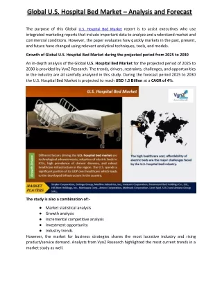 U.S. Hospital Bed Market - VynzResearch