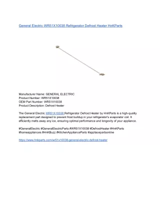 General Electric WR51X10038 Refrigerator Defrost Heater HnKParts