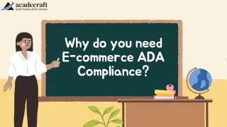 Why do you need e-commerce ADA Compliance