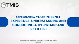 TPG Broadband Speed Test