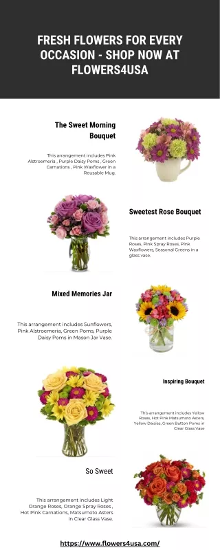Fresh Flowers for Every Occasion - Shop Now at Flowers4USA