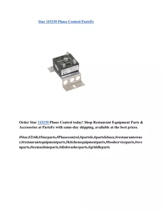 Star 115339 Phase Control PartsFe