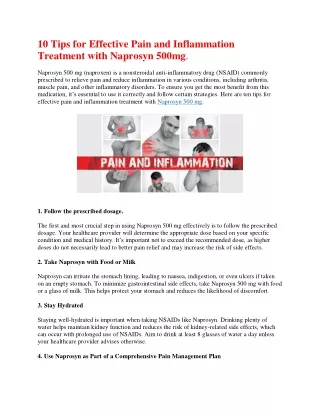 10 Tips for Effective Pain and Inflammation Treatment with Naprosyn 500mg.