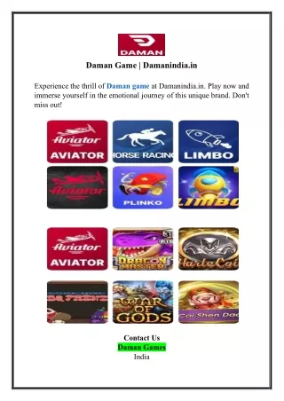 Daman Game | Damanindia.in