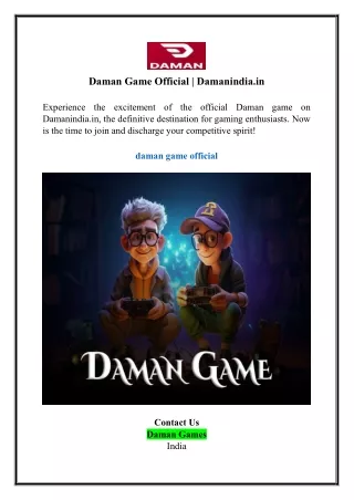 Daman Game Official | Damanindia.in