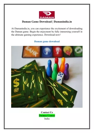 Daman Game Download | Damanindia.in