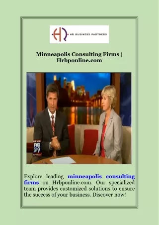 Minneapolis Consulting Firms  Hrbponline.com