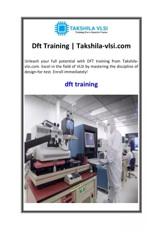 Dft Training  Takshila-vlsi.com