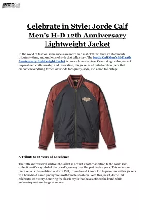 Celebrate in Style_ Jorde Calf Men’s H-D 12th Anniversary Lightweight Jacket