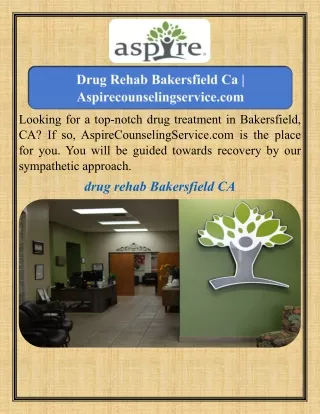 Drug Rehab Bakersfield Ca   Aspirecounselingservice.com